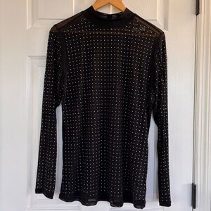 Torrid Black Mesh Top